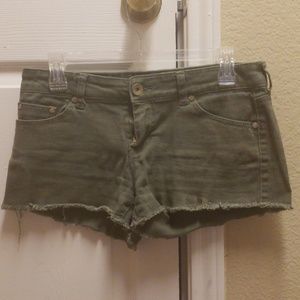 Olive Green Charlotte Russe "Refuge" Shorts